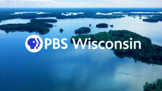 PBS Wisconsin logo over still image from Wisconsin Water from the Air.