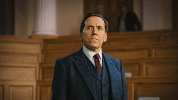 Your fall 2026 streaming guide to PBS Passport A man in a three-piece suit and tie stands inside a court room with a determined look on his face.
