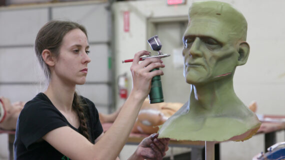 Bugs, bones and bumps in the night: ‘Wisconsin Life’ as your guide to the state’s spookiest corners A Frankenstein's monster bust gets final touches.